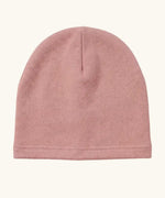 Maxomorra kids GOTS organic cotton jersey style hat in solid pink. 