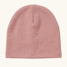 Maxomorra kids GOTS organic cotton jersey style hat in solid pink. 