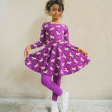 Maxomorra Solid Violet Leggings