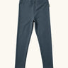 Maxomorra kids GOTS organic cotton leggings in navy with an elasticated waist band.