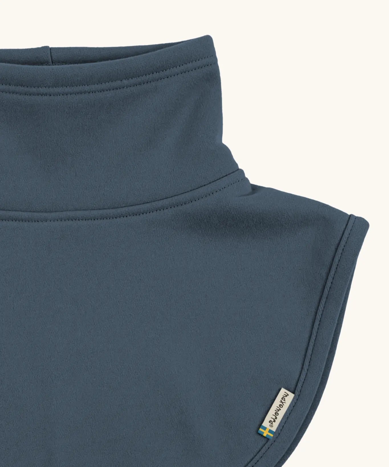 Maxomorra kids neck warmer in blue, made from GOTS organic cotton.