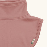 Maxomorra kids neck warmer in pink, made from GOTS organic cotton.