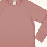 Maxomorra kids long sleeve top in pink, made from GOTS organic cotton.