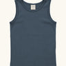 Maxomorra GOTS organic cotton kids tank top in solid blue 