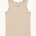 Maxomorra GOTS organic cotton kids tank top in solid cream 