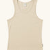 Maxomorra GOTS organic cotton women's tank top in solid cream.