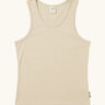 Maxomorra GOTS organic cotton women's tank top in solid cream.
