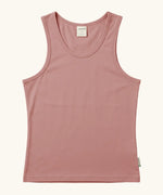 Maxomorra GOTS organic cotton women's tank top in solid pink.