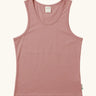 Maxomorra GOTS organic cotton women's tank top in solid pink.