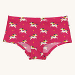Maxomorra Unicorn Organic Cotton Adult Hipster Briefs on a plain background. 