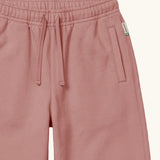 Maxomorra kids joggers with elasticated waistband and pockets in pink, made from GOTS organic cotton.