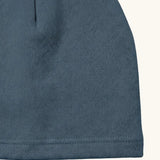 Maxomorra kids beanie hat in blue, made from GOTS organic cotton.