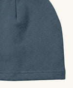 Maxomorra kids beanie hat in blue, made from GOTS organic cotton.