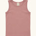 Maxomorra GOTS organic cotton kids tank top in solid pink 