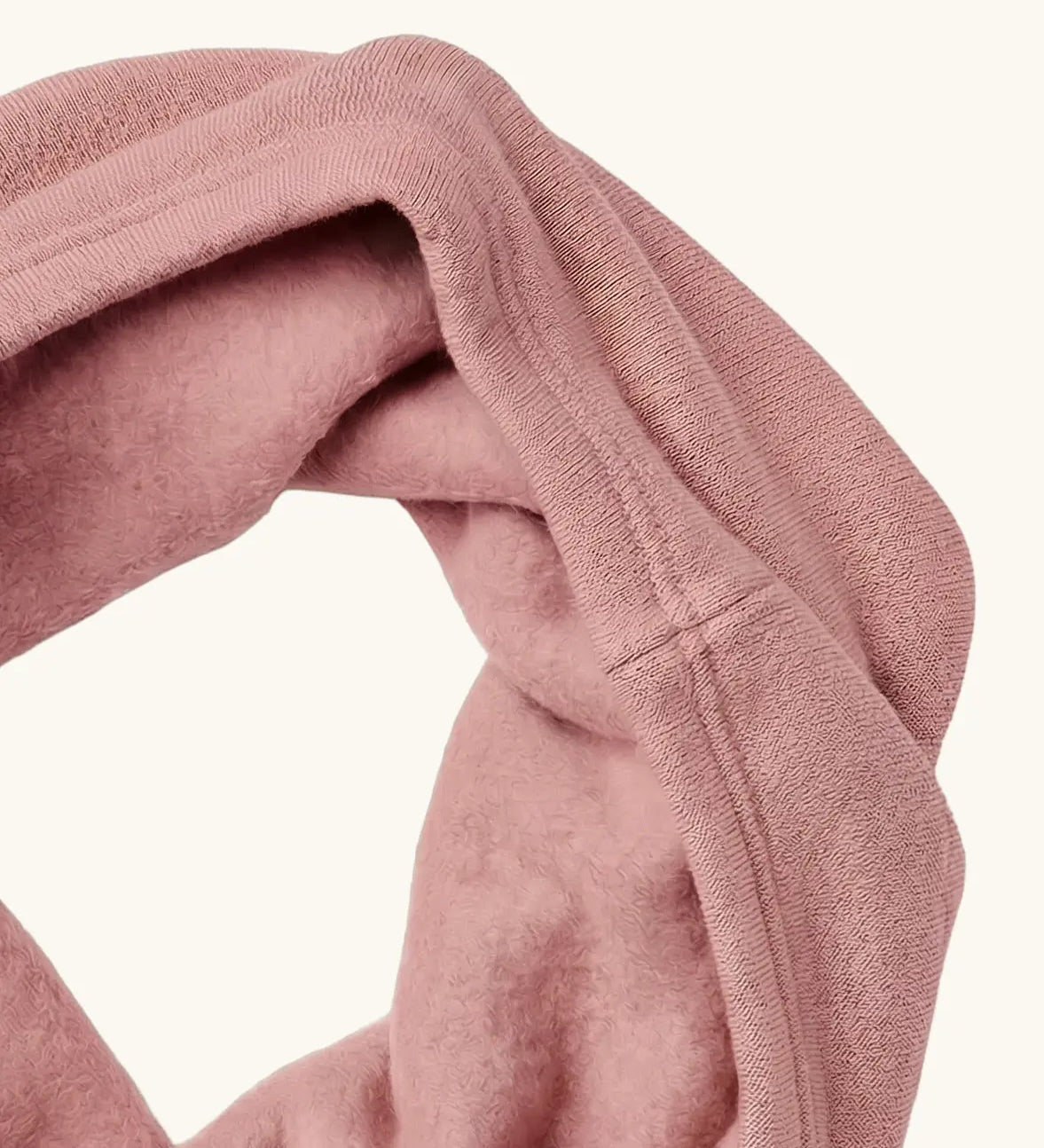Maxomorra kids lined scarf tube in pink, made from GOTS organic cotton.