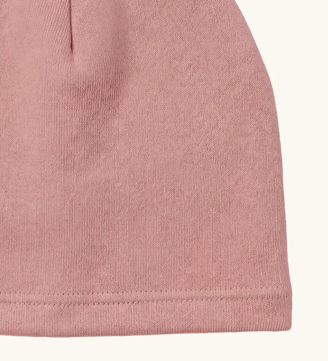Maxomorra kids pink beanie hat, made from GOTS organic cotton.