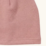 Maxomorra kids pink beanie hat, made from GOTS organic cotton.