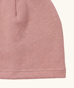 Maxomorra kids pink beanie hat, made from GOTS organic cotton.