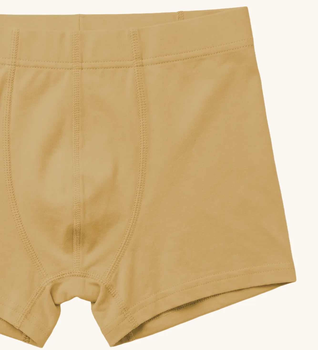 Maxomorra kids yellow boxer shorts, made from GOTS organic cotton.