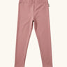 Maxomorra kids GOTS organic cotton leggings in solid pink with an elasticated waist band.