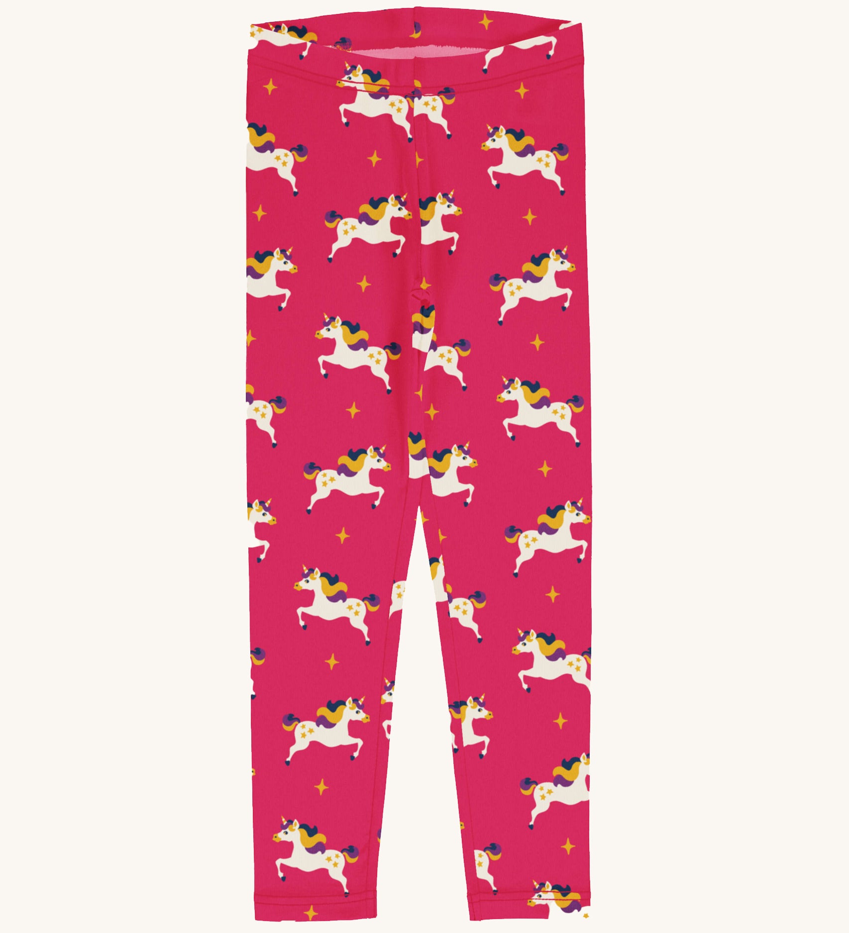 Maxomorra child's Unicorn Leggings on a plain background.