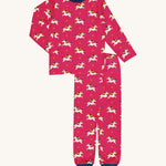 Maxomorra Unicorn Long Sleeve Pyjama Set on a plain background.