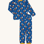 Maxomorra Wolf Long Sleeve Pyjama Set on a plain background.