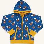 Maxomorra Wolf Reversible Zip Hoodie on a plain background. 