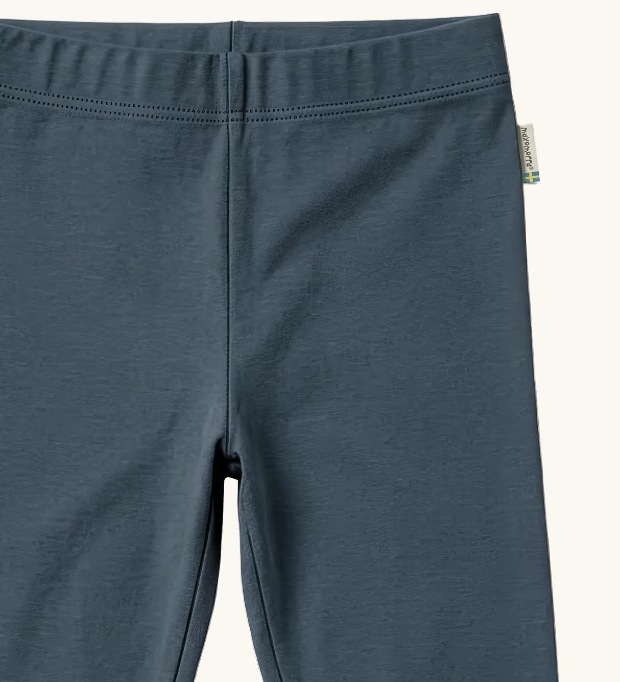 Maxomorra kids leggings in blue, made from GOTS organic cotton.