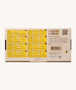 The back of the Medenka junior beeswax crayons cardboard box, with the product information.