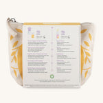 The back of the Namaki Gold Fox Sparkling Pouch showing the ingredients and information about the make up products