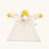 Nanchen baby duck comforter with a soft white terry body and a yellow head and hand