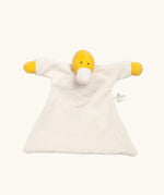 Nanchen baby duck comforter with a soft white terry body and a yellow head and hand