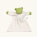 Nanchen baby frog comforter with a soft white terry body and a green head and hands