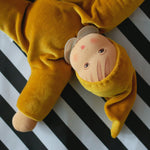 A closer look at the Nanchen Nani Waldorf Doll, showing the detail on the face