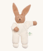 Nanchen Terry Teddy - Rabbit. A soft body baby comforter toy made from terry material. This soft rabbit toy has a white body and light brown hands and head