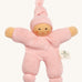 Nanchen Pimpel Doll - Pink. A soft and cuddly doll in light blue, made from terry fabric and with a little knot in the top of its hat