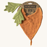 Oli & Carol Cathy the carrot baby bib available at Babipur. A organic cotton bib in a shape of a orange carrot