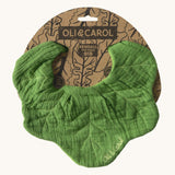 Oli & Carol Kendall the kale bib available at Babipur. A organic cotton bib in a shape of green kale