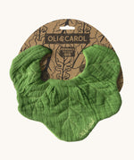 Oli & Carol Kendall the kale bib available at Babipur. A organic cotton bib in a shape of green kale