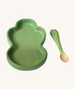 Oli & Carol Kendall the kale wooden plate and spoon set available at Babipur. 