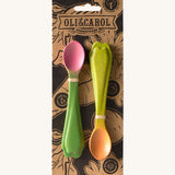 Oli & Carol Baby Spoon 2 Pack - Carrot and Radish