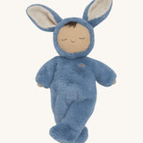 Olli Ella cozy dinkum bunny twiggy doll posing. This is a soft and fluffy doll with a sleeping face, cute floppy ears and available at Babipur.