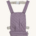 Olli Ella quilted toy carrier in lavender available at Babipur. This dark purple toy carrier features a buckle on the back and side for a secured fit and can carry a Olli Ella diknum doll