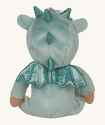 An image showing the back of the Olli Ella Dante the dragon dinky dinkum doll showing the dragon wings detail.