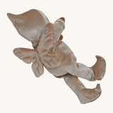 A side image of the Olli Ella Ada fairy dozy dinkum doll available at Babipur. showing the stitching detail on the brown fairy wings