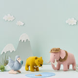 Olli Ella Holdie World Set Extinct Animals featuring 3 stuffed toys, Mammoth, Dodo and Saber Tooth Tiger - for sale at Babipur.