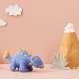 A soft toy blue Ankylosaurus from the Olli Ella Holdie World Prehistoric Animals Dinosaurs, for sale at Babipur.