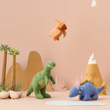 A group of soft stuffed animals: Mammoth, Dodo, Saber Tooth Tiger, Dinosaurs from the Olli Ella Holdie World Sets (Extinct Animals and Dinosaurs) for sale at Babipur.