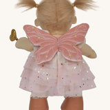An image showing the back of the Olli Ella Willow dream dinkum doll available showing the stitch detail on the fairy wings